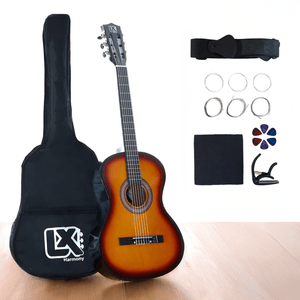 Violão Clássico Acústico 38” para Iniciantes - Kit Completo
