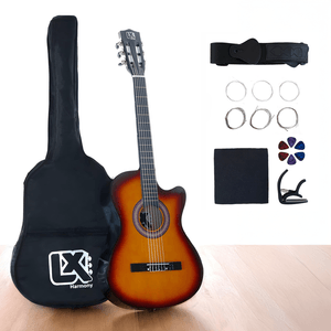 Violão Clássico Acústico Cutaway 38” para Iniciantes - Kit Completo